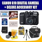 Canon Powershot G10 14.7MP Digital Camera with Exclusive Deluxe Super Deal Accessory Kit