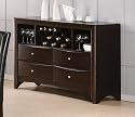 Server with Wine Rack Rich Cappuccino Finish