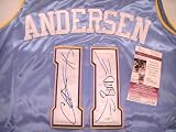 CHRIS ANDERSON SIGNED AUTOGRAPHED JERSEY DENVER NUGGETS JSA