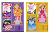 Melissa & Doug Princess Elsie and Maggie Leigh Magnetic Dress up Bundle