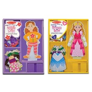 Melissa and Doug Princess Elise and Maggie Leigh Magnetic Dress-Up Bundle by Melissa & Doug