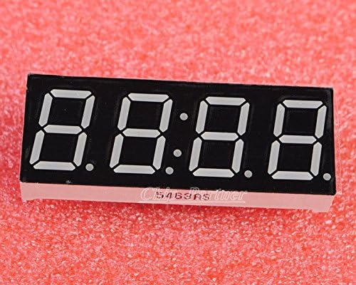 heartsea technologyCommon Cathode 4bit Digital Tube 0.56 Red LED with clock