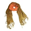 Orange Gold Lightweight Faded Gauze Cotton Shawl Scarf 72"x28"