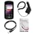 GTMax Rapid Car Charger with IC Chip + USB Data Cable + Black Rubber Soft Silicone Skin Case + LCD Screen Protector for AT&T Samsung Solstice SGH-A887