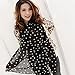 Kobwa(TM) Fashion Charming Beautiful Warm Beige Polka Dot Scarf Shawl,Black with Kobwa's Keyring