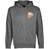 NCAA Winthrop Eagles Gunmetal Logo Applique Midweight Full Zip Hoody