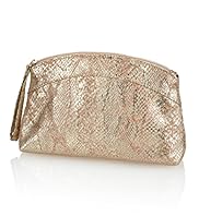 Luxury Snakeskin Print Shimmer Cosmetic Purse