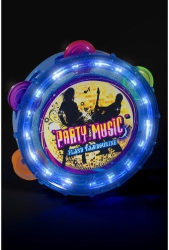 Gemz Fancy Dress Flashing Tambourine, Assorted Colours