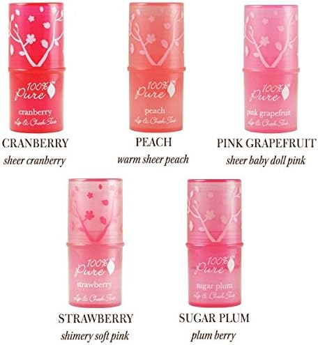 100% PURE SHIMMERY STRAWBERRY LIP AND CHEEK TINT