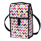 PackIt Freezable Wine Cooler Bag with Zip Closure, Double Bottle, Ziggy