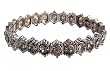 Bracelet - B250 - Swarovski (tm) Crystal Stones - Lace Style - Stretch ~ Black Diamond (Gray / Grey)