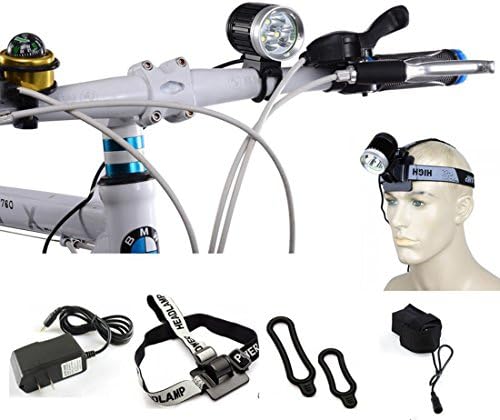 3600 Lumens Waterproof Bike Headlight Super Bright 3 CREE T6 LED Bicycle Headlamp Kit