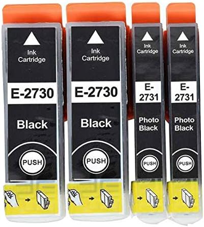 Lin Ink Compatible Ink Cartridge Replacement for Epson T273 ( Black,Cyan,Magenta,Yellow , 4-Pack )