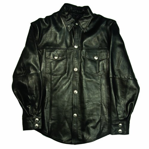 Mossi Black X-Large Men's Leather Shirt