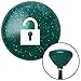 American Shifter 201752 Green Retro Metal Flake Shift Knob with M16 x 1.5 Insert (White Unlocked Symbol)