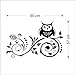 Vakind Black Owl Removable Art Vinyl Wall Sticker Decal Room Home Decor DIY