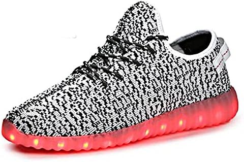 Justtrue Couples'Fashion LED Flashing Leisure Sport Running Sneakers