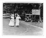 Historic Print (XL): [Sign at Belle Isle, Detroit, Michigan(?) - Slow Down to 5 Miles an Hour, Picnic Grounds