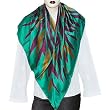Square Silk Scarves Handpainted for Women 44 x 44 inches (sqsrf109)