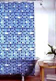 Blue Tiles Vinyl Shower Curtain