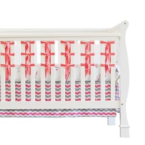 Oliver B 3 Piece City of Dreams Crib Bedding Set, Pink/Grey/White