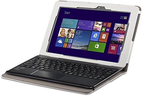 VSTN® Asus Transformer Book T100 Chi Tablet Keyboard Portfolio case - High quality Leather Keyboard Portfolio Stand Cover Case for Asus Transformer Book T100 Chi Tablet (White)