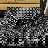Geometric Print Short Sleeve Silk Sport Shirt