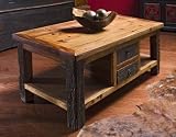 Reclaimed Wood Lodge Cabin Rustic Mountain Coffee Table