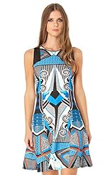 Fit-and-Flare Piping Jacquard  Dress