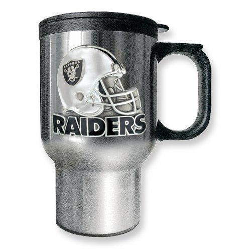 Oakland Raiders 16oz Stainless Travel Mug