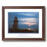 Framed Cherry Goals Motivational Ocean Lighthouse Pictures Art Print by 