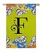 Gablecrest Monogram Silk Reflections Garden Size Flag - F
