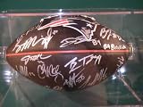 2011 New England Patriots Team Signed Autographed Football Coa + Hologram w/ Football Holder