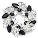 Austrian Rhinestone Wreath Pin Brooch with Clear Crystal Austrian Rhinestone Wreath Pin Brooch with Clear Crystal