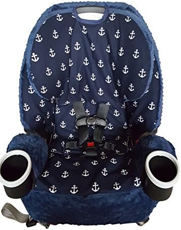 4Ever Carseat, Infant Car Seat Cover, Baby Car Seat Cover, Slip Cover-Anchor & Navy Minky!