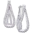 14K White Gold Diamond Earrings - 1.00 Ct.