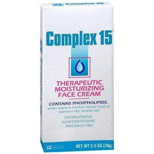 Complex 15 Therapeutic Moisturizing Face Cream 2.5 oz (One Tube) by