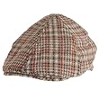 New Wool Tweed Stripe Ivy Driving Driver Golf Cap Hat * Brown * Medium / Large