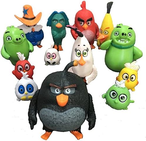Tiala - Set of 13 Angry Birds figure PVC dolls furnishing articles for Children's room office cab