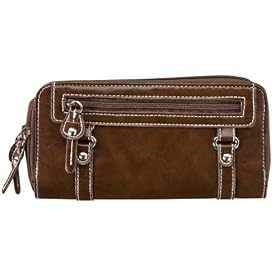 Merona® Double-Zip Clutch Wallet - Brown