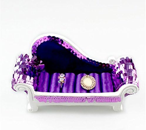 Paillettes Dress Mannequin Jewelry Holder High Heel Jewelry Organizer (Sofa Purple)