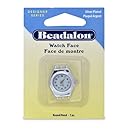 Beadalon Watch Face Round White Nickel Free Silver, Plated
