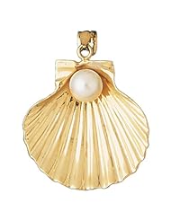 CleverEves 14K Gold Pendant Shell with Pearl 16.4 - Gram(s)
