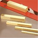 9800 5 PIECE BRASS SET-UP GAUGE BLOCKS X 2-1/2 LONG BLOCKS ARE 1/8" 3/16" 1/4" 3/8" AND 1/2" SQS