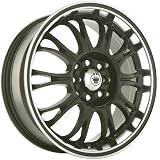 15x6.5 Konig Quiz (Gloss Black w  Machined Lip) Wheels Rims 5x100 114.3 (QI65T04405) by Konig