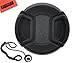 77mm Universal Snap-On Lens Cap For Canon EF 24-105mm f/4 L IS USM Lens + Cap Keeper + MicroFiber Cleaning Cloth