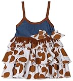 Mud Pie Baby Eieio Cotton Spotted Sundress, Horse, 0 - 6 Months