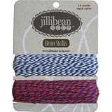 Jillibean Soup Navy/Red-Navy Bean Stalks Twine