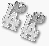 Los Angeles Dodgers 3/8 LA Post Earrings - Sterling Silver Jewelry