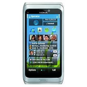 Nokia E7-00 Unlocked GSM Phone with Touchscreen, QWERTY Keyboard, Easy E-mail Setup, GPS Navigation, 8 MP Camera--U.S. Version with Warranty (Silver)